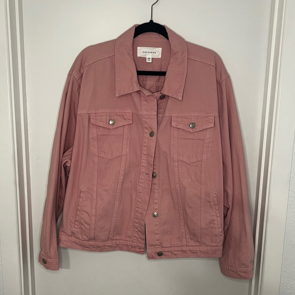 Pop Sugar pink denim jacket size 3X